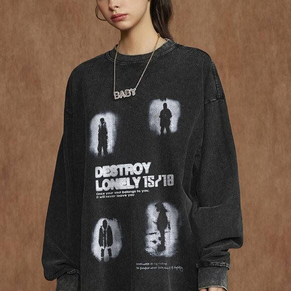 Fashion women's printed sweatshirt - Picture 3 of 4